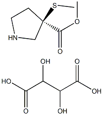 (S)-3-methylthiopyrrolidine-3-carboxylic acid methyl ester-L-tartrate Structure