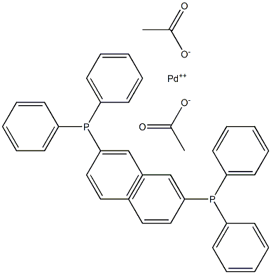 Bis(triphenylphosphine) bis(acetic acid) palladium 구조식 이미지