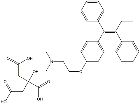 Tamoxifen citrate 구조식 이미지