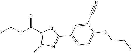 ethyl 2-(3-cyano-4-propoxyphenyl)-4-methylthiazole-5-
carboxylate Structure