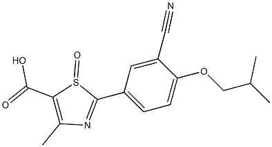 2-(3-cyano-4-isobutoxyphenyl)-4-methylthiazole-5-carboxylic acid 1-oxide Structure