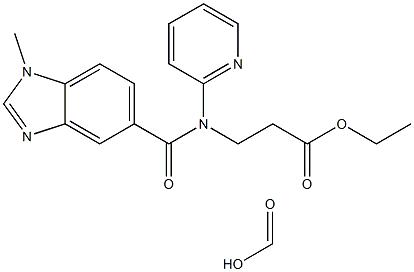 N-[(1-Methyl-1H-benzimidazol-5-yl)carbonyl]-N-2-pyridinyl-beta-alanine ethyl ester formate 구조식 이미지