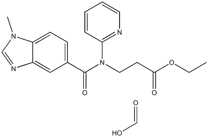 N-[(1-Methyl-1H-benzimidazol-5-yl)carbonyl]-N-2-pyridinyl-beta-alanine ethyl ester formate Structure