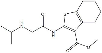 METHYL 2-{2-[(PROPAN-2-YL)AMINO]ACETAMIDO}-4,5,6,7-TETRAHYDRO-1-BENZOTHIOPHENE-3-CARBOXYLATE Structure