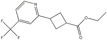 Ethyl 3-[4-(Trifluoromethyl)-2-pyridinyl]cyclobutanecarboxylate 구조식 이미지