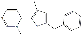 6-(5-benzyl-3-methylthiophen-2-yl)-1-methyl-1,6-dihydropyrimidine 구조식 이미지