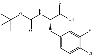 (2S)-2-[(TERT-BUTOXY)CARBONYLAMINO]-3-(4-CHLORO-3-FLUOROPHENYL)PROPANOIC ACID Structure