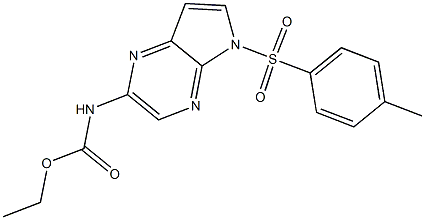 ethyl (5-tosyl-5H-pyrrolo[2,3-b]pyrazin-2-yl)carbamate Structure