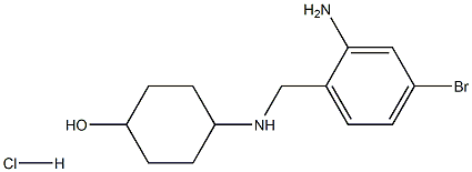 (1r,4r)-4-((2-amino-4-bromobenzyl)amino)cyclohexan-1-ol hydrochloride Structure