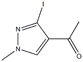 1-(3-Iodo-1-methyl-1H-pyrazol-4-yl)-ethanone 구조식 이미지