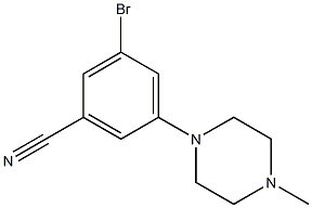 3-bromo-5- (4-methylpiperazin-1-yl)benzonitrile Structure