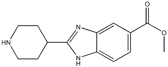 methyl 2-(piperidin-4-yl)-1H-benzo[d]imidazole-5-carboxylate Structure