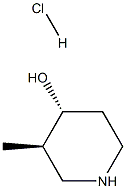 (3R,4R)-3-methylpiperidin-4-ol hydrochloride Structure