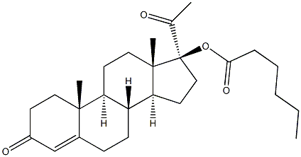 17a-Hydroxyprogesterone caproate powder Structure