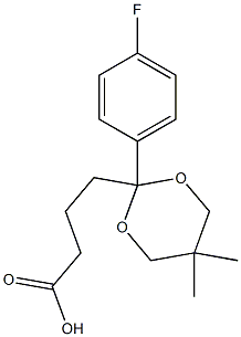 2-(4-Fluorophenyl)-5,5-dimethyl-1,3-dioxane-2-butanoic Acid Structure