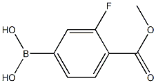 3-FLUORO-4-(METHOXYCARBONYL)PHENYLBORONIC ACID 구조식 이미지