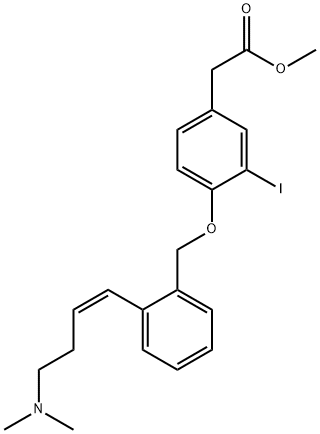 (Z)-[4-[2-(4-Dimethylaminobut-1-enyl)benzyloxy]-3-iodophenyl]acetic Acid Methyl Ester Structure