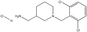 (1-(2,6-Dichlorobenzyl)piperidin-3-yl)methanamine hydrochloride 구조식 이미지