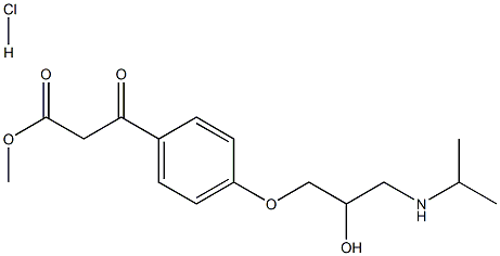 methyl 3-(4-(2-hydroxy-3-(isopropylamino)propoxy)phenyl)-3- oxopropanoate hydrochloride Structure