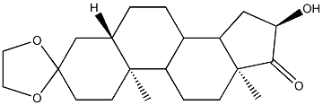 (5S,10S,13S,16R)-16-hydroxy-10,13-dimethyltetradecahydrospiro[cyclopenta[a]phenanthrene-3,2'-[1,3]dioxolan]-17(2H)-one Structure