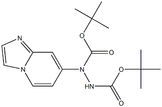 di-tert-butyl 1-(imidazo[1,2-a]pyridin-7-yl)hydrazine-1,2-dicarboxylate Structure
