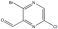 3-Bromo-6-chloro-pyrazine-2-carbaldehyde Structure