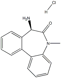 (7R)-7-amino-5-methyl-5,7-dihydro-6h-dibenzo[b,d]azepin-6-one Hydrochloride Structure