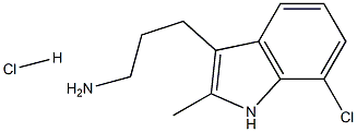 3-(7-chloro-2-methyl-1H-indol-3-yl)propan-1-amine hydrochloride Structure