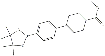 methyl 4-(4-(4,4,5,5-tetramethyl-1,3,2-dioxaborolan-2-yl)phenyl)cyclohex-3-enecarboxylate Structure