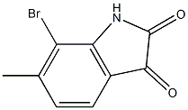 7-bromo-6-methyl-2,3-dihydro-1H-indole-2,3-dione 구조식 이미지
