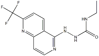 N-ETHYL-2-[2-(TRIFLUOROMETHYL)-1,6-NAPHTHYRIDIN-5-YL]HYDRAZINECARBOXAMIDE Structure