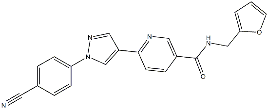 6-[1-(4-CYANOPHENYL)-1H-PYRAZOL-4-YL]-N-(2-FURYLMETHYL)NICOTINAMIDE Structure