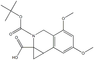 2-(TERT-BUTOXYCARBONYL)-4,6-DIMETHOXY-1A,2,3,7B-TETRAHYDRO-1H-CYCLOPROPA[C]ISOQUINOLINE-1A-CARBOXYLIC ACID 구조식 이미지