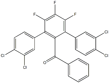 PHENYL-(3,4,3'',4''-TETRACHLORO-4',5',6'-TRIFLUORO-[1,1':3',1'']TERPHENYL-2'-YL)METHANONE 구조식 이미지