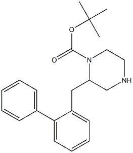 2-BIPHENYL-2-YLMETHYL-PIPERAZINE-1-CARBOXYLIC ACID TERT-BUTYL ESTER 구조식 이미지
