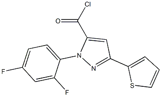 2-(2,4-DIFLUORO-PHENYL)-5-THIOPHEN-2-YL-2H-PYRAZOLE-3-CARBONYL CHLORIDE 구조식 이미지