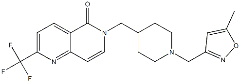 6-((1-[(5-METHYLISOXAZOL-3-YL)METHYL]PIPERIDIN-4-YL)METHYL)-2-(TRIFLUOROMETHYL)-1,6-NAPHTHYRIDIN-5(6H)-ONE Structure