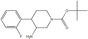 TERT-BUTYL 3-AMINO-4-(2-FLUOROPHENYL)PIPERIDINE-1-CARBOXYLATE 구조식 이미지