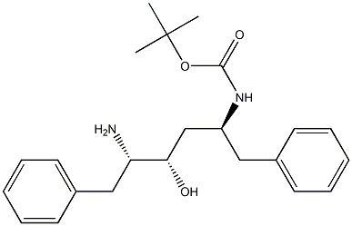 TERTBUTYL(2S,4S,5S)-5-AMINO-4-HYROXY 1,6 DIPHENYLHEXAN-2YL-CARBAMATE Structure