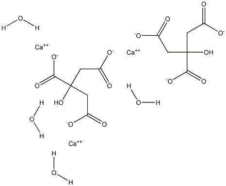 Calcium citrate tetrahydrate Structure