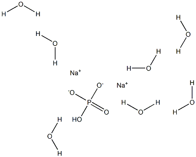Sodium hydrogen orthophosphate heptahydrate 구조식 이미지