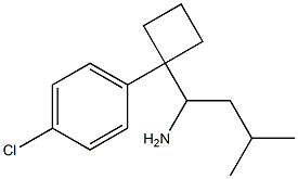 1-[1-(4-Chlorophenyl)cyclobutyl]-3-methylbutylamine Structure