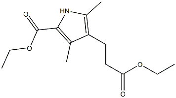 5-Ethoxycarbonyl-2,4-dimethylpyrrole-3-propionic acid ethyl ester 구조식 이미지