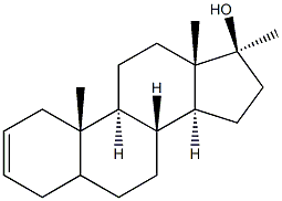17A-methyl-17B-hydroxyandrost-2-ene 구조식 이미지