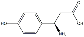 (R)-3-Amino-3-(4-hydroxy-phenyl)-propionic acid Structure