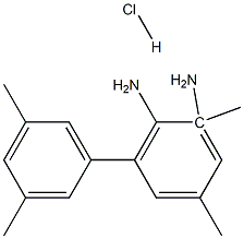 3,3',5,5'-tetramethylbiphenyldiamine hydrochloride Structure