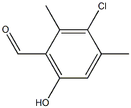 3-chloro-6-hydroxy 2,4-dimethylbenzaldehyde 구조식 이미지