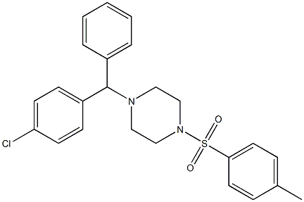 (-)-1-[1-(4-chlorophenyl)phenylmethyl]-4-[(4-methylphenylsulfonyl)]piperazine Structure