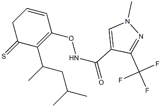 (RS)-N-[2-(1,3-dimethylbutyl)-3-thiophenoxy]-1-methyl-3-(trifluoromethyl)-1H-pyrazole-4-methyl Amide 구조식 이미지