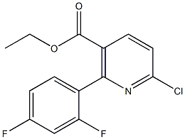 Ethyl 2-(2,4-difluorophenyl)-6-chloronicotinate 구조식 이미지